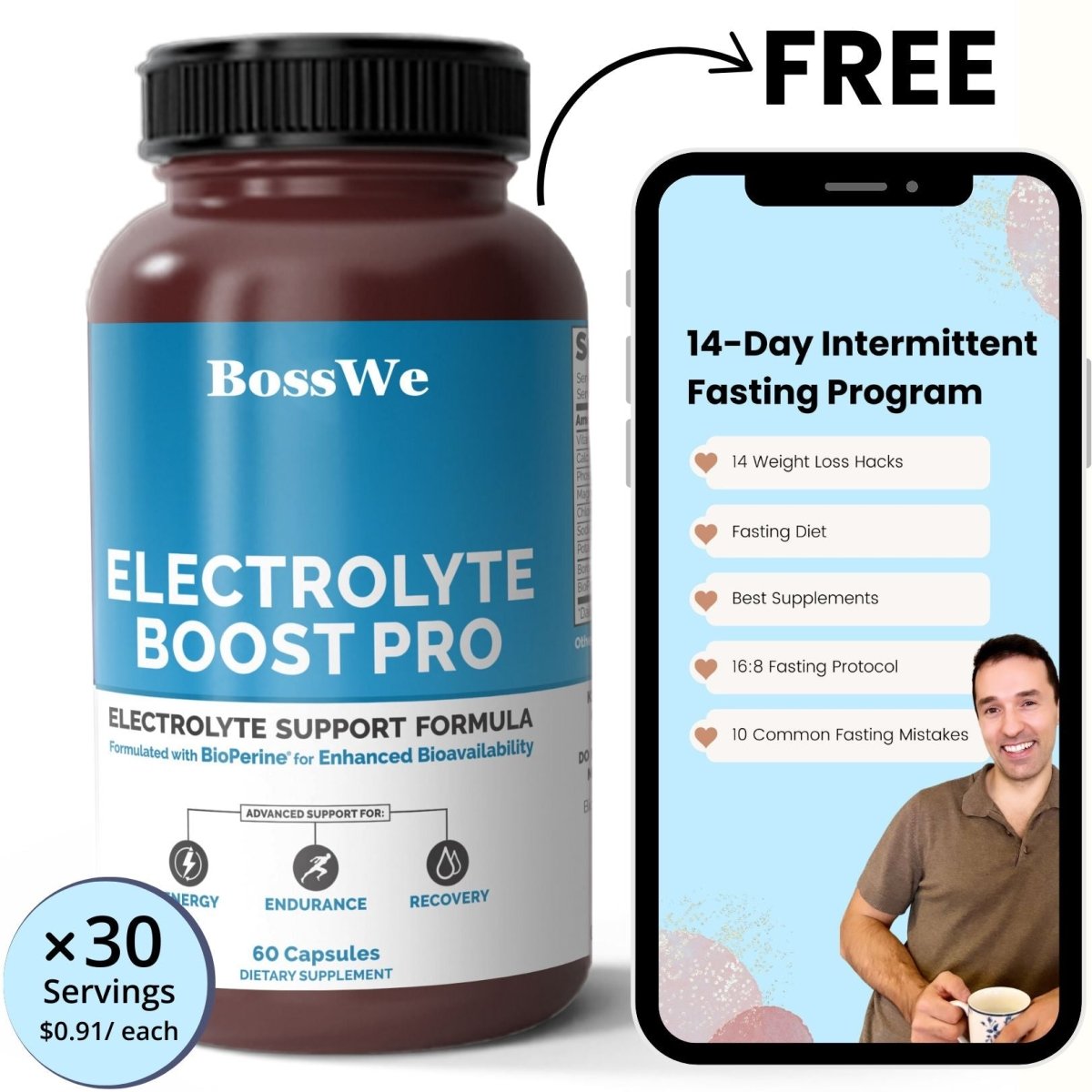 ELECTROLYTE BOOST PRO 1 Bottle - BossWe